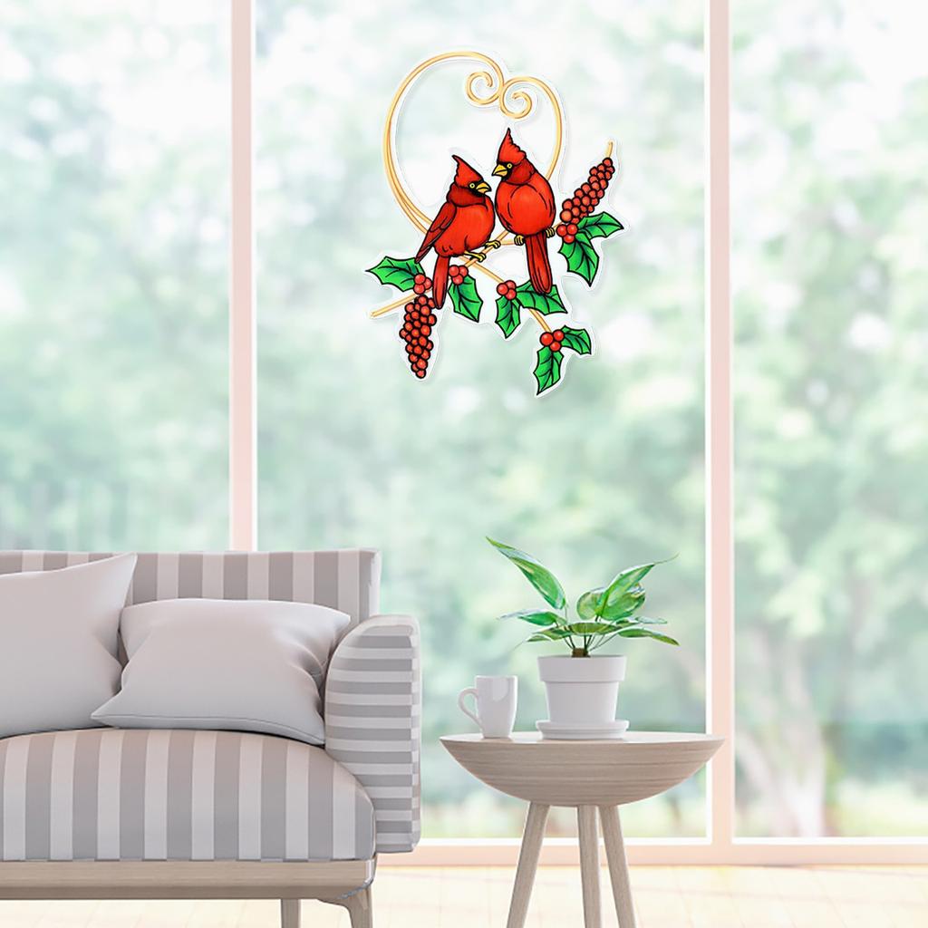 Multicolor Bird The Branch, High-end Stained Window Decoration, Bird Series