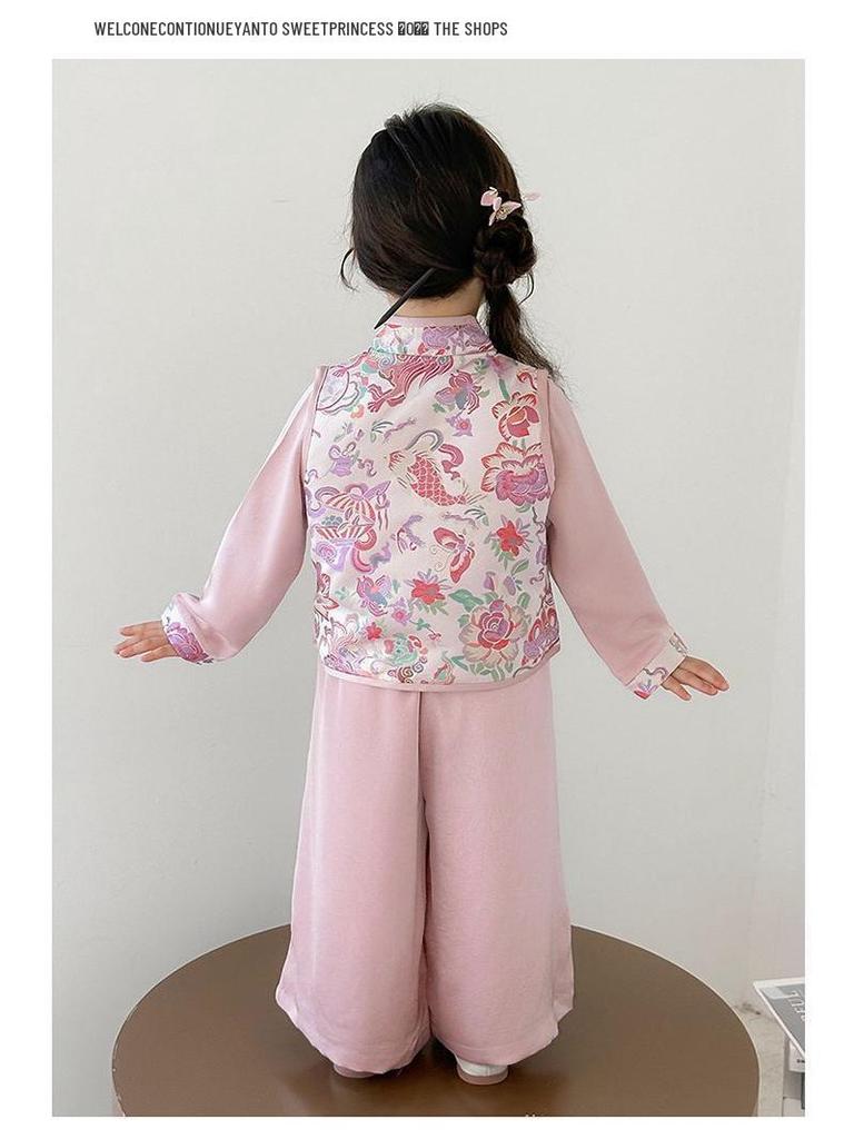 Autumn 2025 Girls' Hanfu Tang Suit: Children's Chinese Style Costume for Daily Wear and Performances