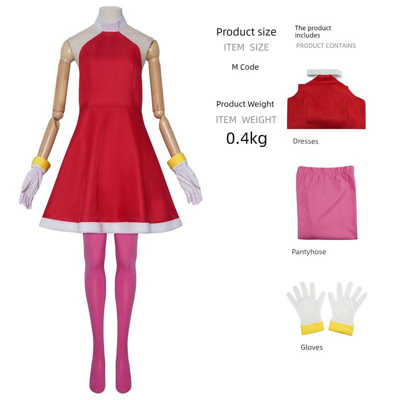 Sonic the Hedgehog Cosplay Amy Rose the Little Naughty Hedgehog Cosplay Costume for the Anime Stage Amy Rose XS