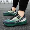 Neue Herren Outdoor Sneakers Mesh Atmungsaktive Wanderschuhe mit Drehknopf Männlicher Komfort Gummisohle Rutschfeste Wanderschuhe