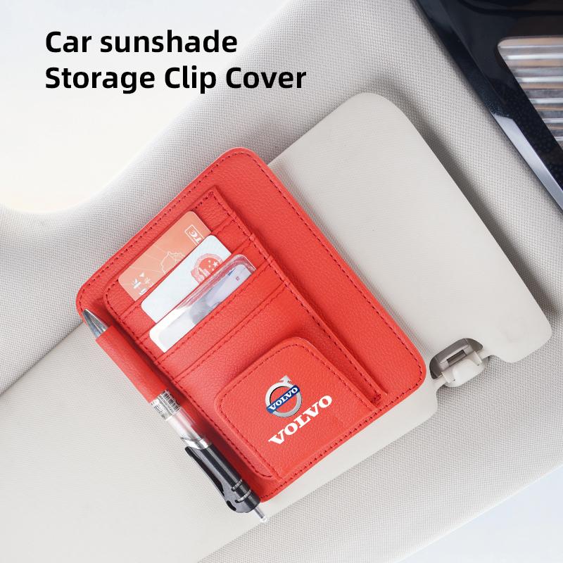 Volvo Car Sun Visor Storage Card Bag Glasses IC Card Clip Holder For XC S60 V60 C30 XC60 XC40 V70 XC90 V40 SC60 190h R V50 S90