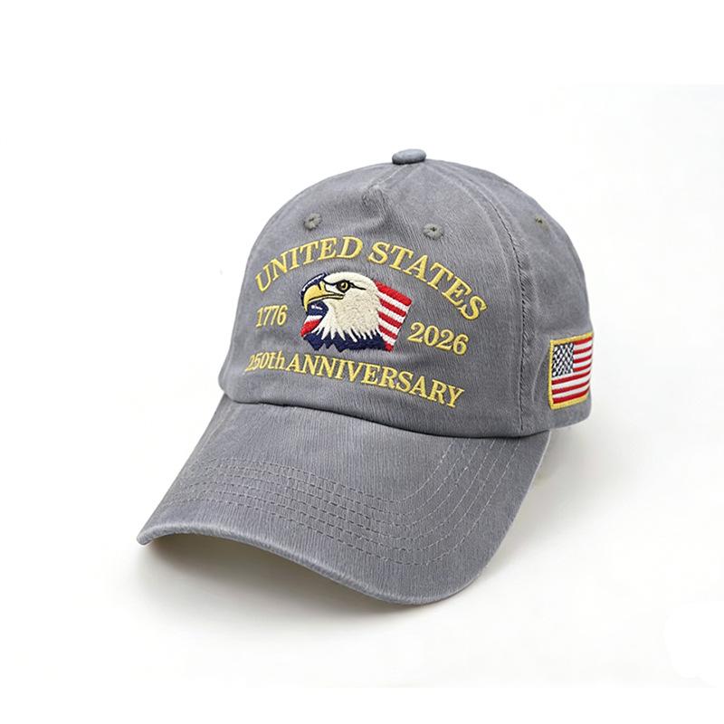 Baseball Cap Mid-Profile Embroidered Cap American Flag Hat Structured Eagle Cap For Everyday Use Commemorative Events Outdoor