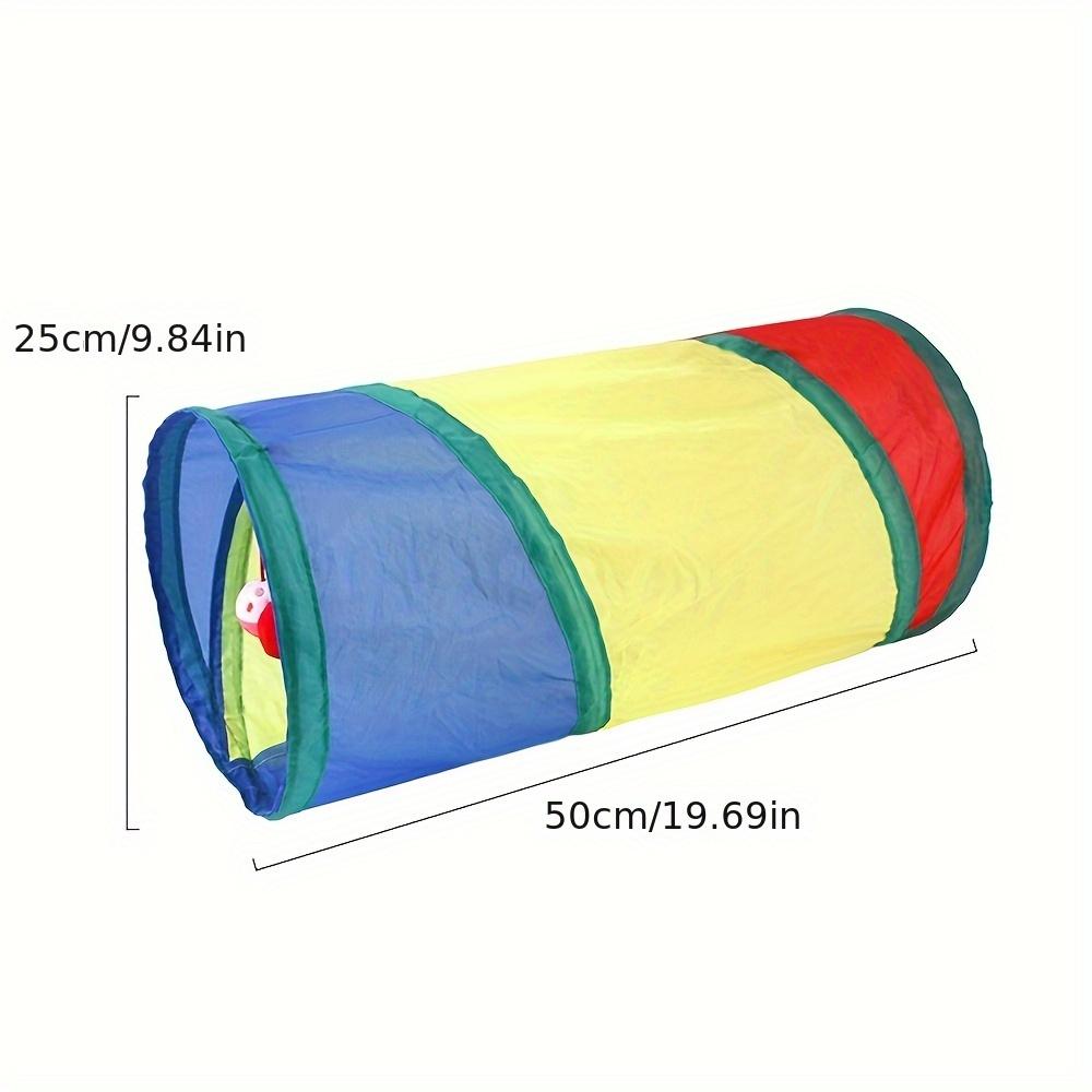 

Cat Play Tunnel With Hanging Toys Foldable Polyester Interactive Toy For Indoor Cats Kittens Exercise Hunting Hide Seek