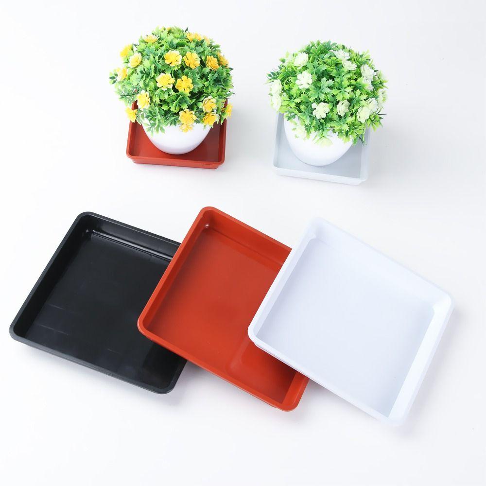 1Pcs Garden Square Flower Pot Drip Trays Plant Saucer Indoor Outdoor Plastic Tray Saucers