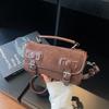 Autumn New Retro British Saddle Messenger Bag Women's Bag Niche High-end Simple Shoulder Small Square Bag