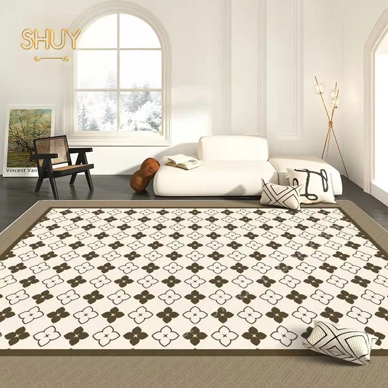 Nordic Style Black and White Carpet Large Area Living Room Decoration Luxury Home Decor Carpets Sofa Table Non-slip Custom Rug