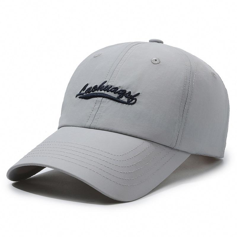 

New Embroidery Ball Baseball Cap Sports Sunscreen Men s and Women s Sun Hats Breathable Versatile Casual Duck Tongue Adjustable сірий колір