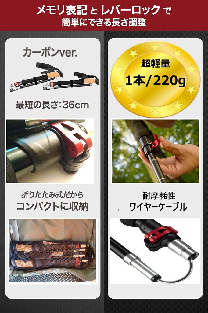 Rothwild German Trekking Carbon Set Ultra High Mountain Aufbewahrungstasche Walking Kletterstock Stöcke, faltbar, 2, leicht, Stärke, Klettern, inklusive,