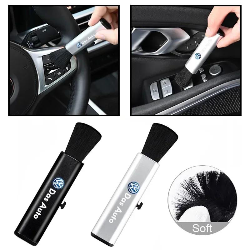 Car Logo Cleaning Brush Tool Accessories for Volkswagen VW BORA TIGUAN CC GOLF JETTA MK4 PASSAT Polo SR32 TOUAREG TOURAN T-ROC Os5