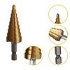 3Pcs HSS Sheet Metal Tools Drill 4-12/20/32mm Hex Titanium Step Cone Car Repair