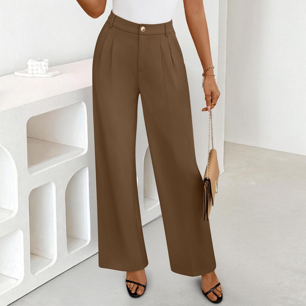 Women's Wide Leg Dress Pants High Waist Casual Business Officed Casual Trousers