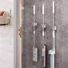 Self-adhesive Mop Holder Broom Stand Wall Mounted Mop Support Sweeping Brush Hook Storage Organizer Bathroom Kitchen Accessories