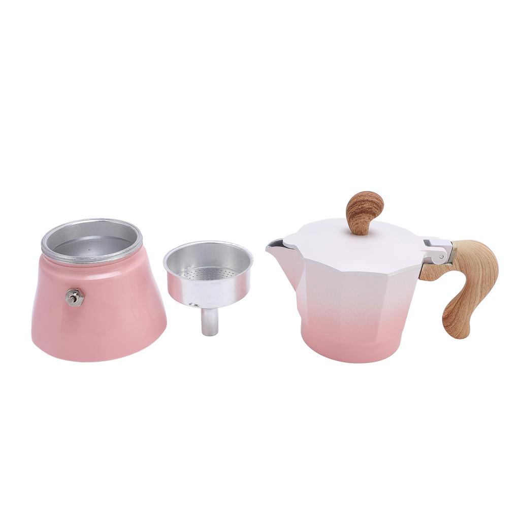 150ml Stovetop Coffee Maker Single Valve Aluminum Coffee Machine for Lovers Beginners