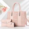New Striped Color-block Personalized Simple Versatile Mother-and-child Bag, Single-shoulder Handheld, High-quality Large-capacity Bag