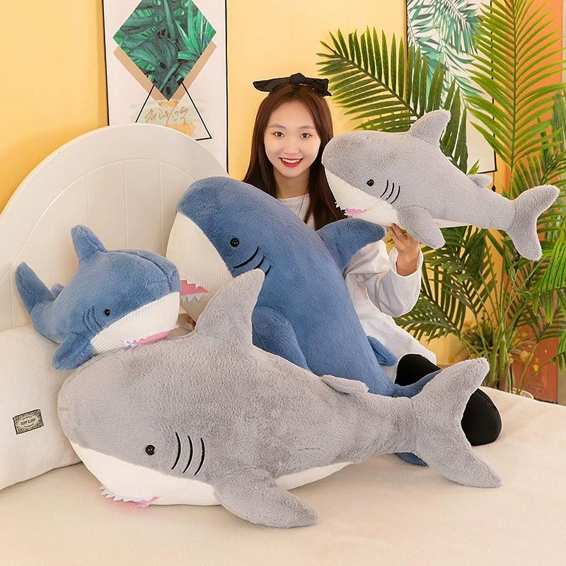 Hot Selling Animal Plush Shark Bed Pillow Comfort Throw Cushion PP Cotton Filling Perfect Companionship Gift Super Soft Plush