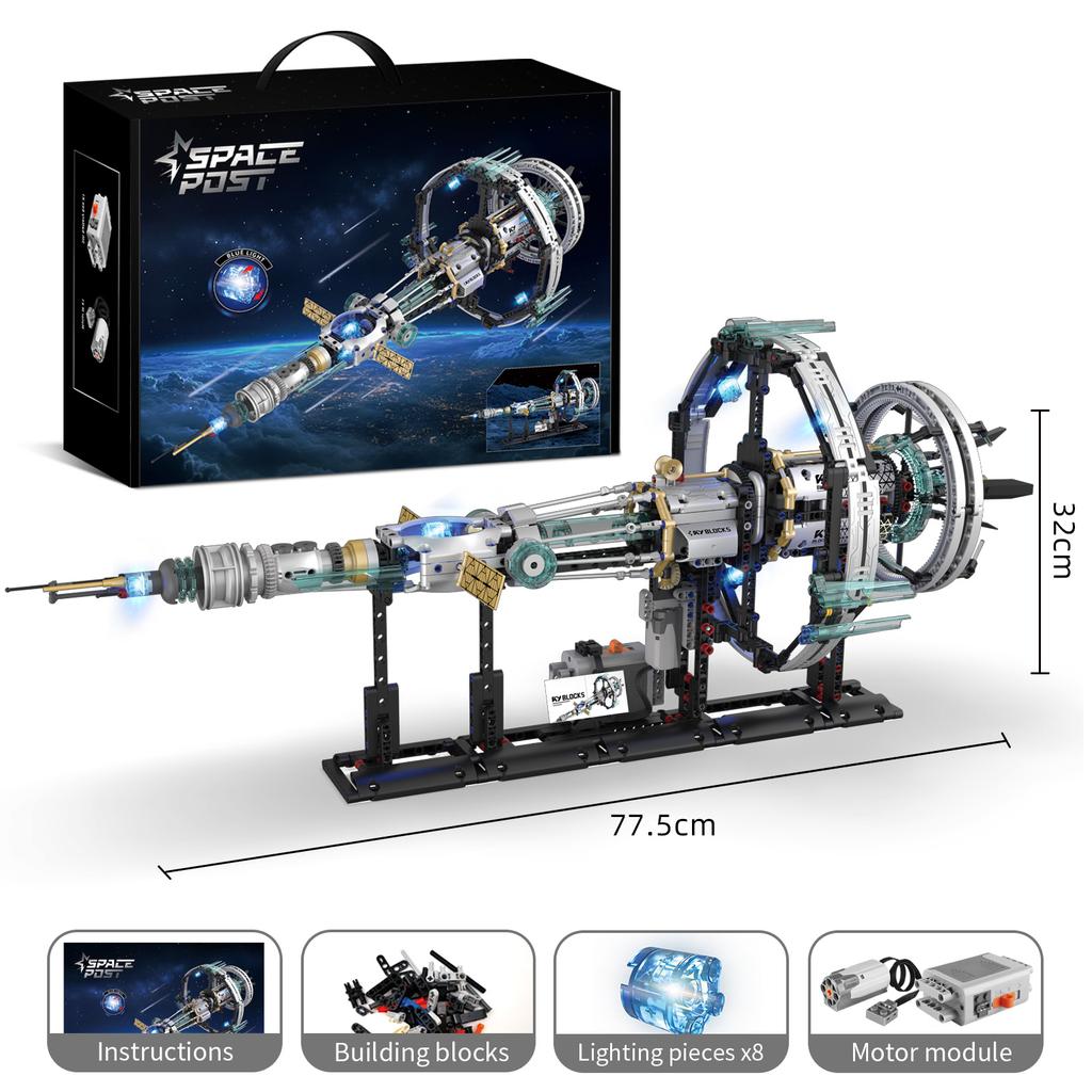 K96121 Briques de construction Station Spatiale Orion, Jouet d'assemblage de modèle aérospatial DIY pour enfants, Cadeau créatif, Ornement de bureau et de décoration intérieure