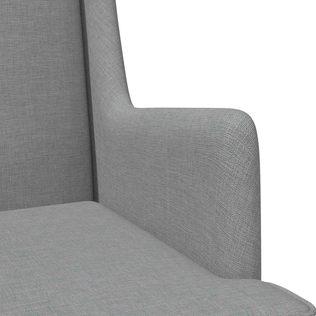 Armchair Light Grey Fabric