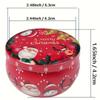 10 Pcs Festive Christmas Candle Jars - Metal Tin Boxes, 2.2oz, Perfect for Candle Making, Decorations, Party, and Gift Jars