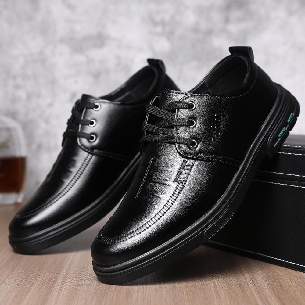 

Мужская кожаная обувь Мужская обувь Деловая Британская Мужская обувь Круглый носок Мягкая подошва Повседневная обувь Рабочая обувь Кожаная обувь 44