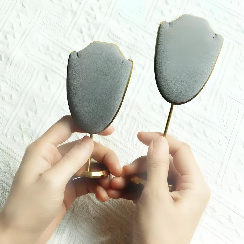 Velvet Mini Jewelry Display Stand Metal Base Jewelry Storage Display Rack  Window Display