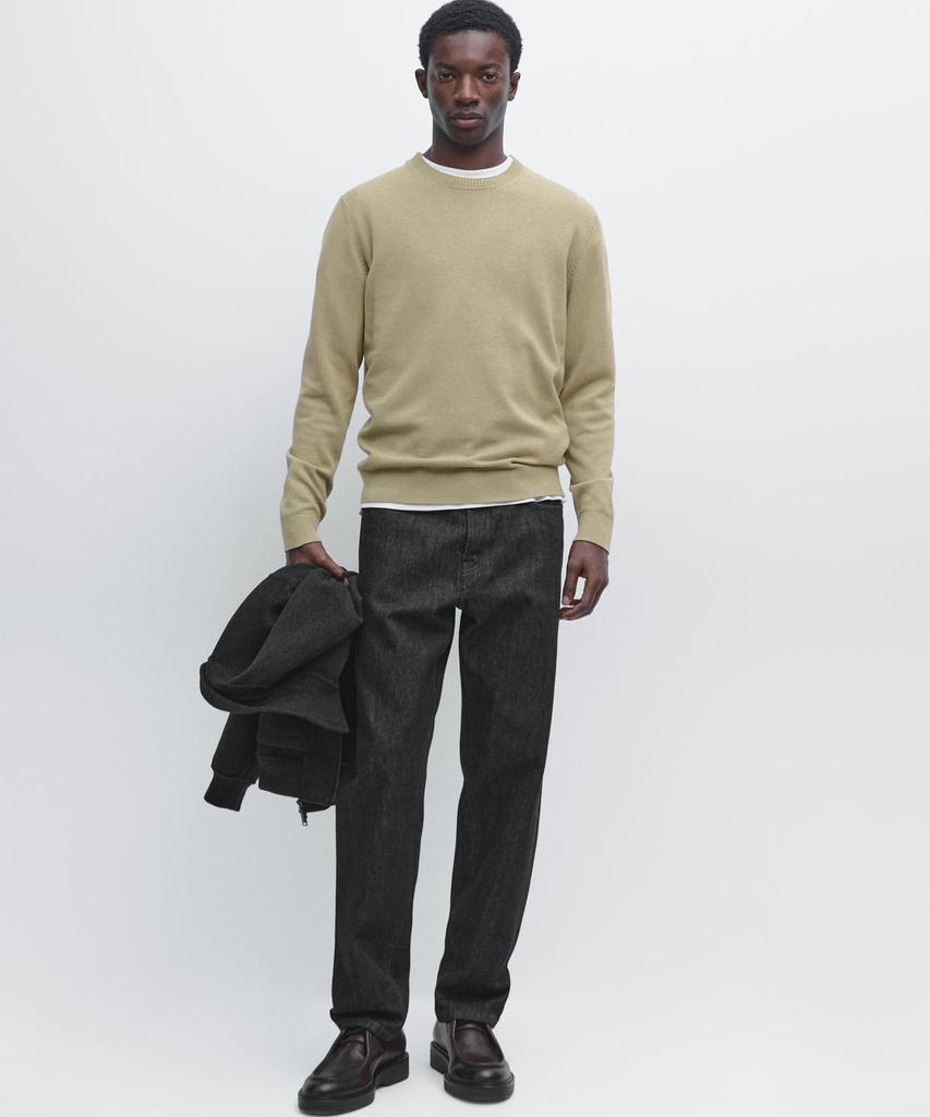 Masimodutti Wool Cotton Round Neck Knit Sweater