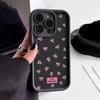 Black Base Pink Bow Phone Case Suitable for iPhone 17 16 15 14 13 12 11 Pro/Max/Plus Anti Drop and Shockproof Back Cover