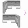 Storage Headboard Grey Sonoma 120 cm Particleboard
