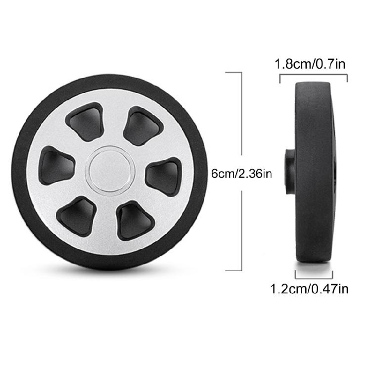 8Pcs 60x12mm Suitcase Wheels Luggages Double Wheels Swivels Castors Repair Kits Easy to Install for Replacement Luggages