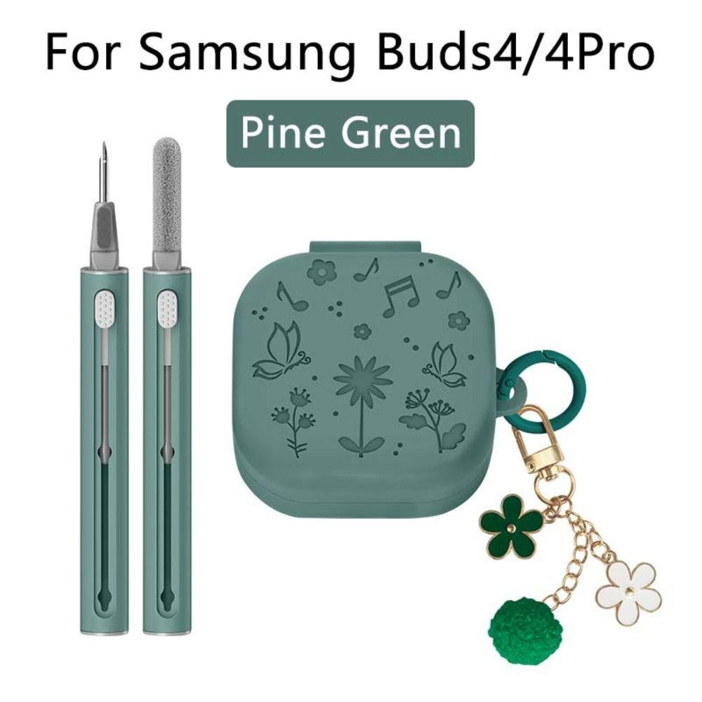 with Cleaner Kit Bluetooth Headphone Cover Charging Box Sleeve for Samsung Buds 4/4 Pro