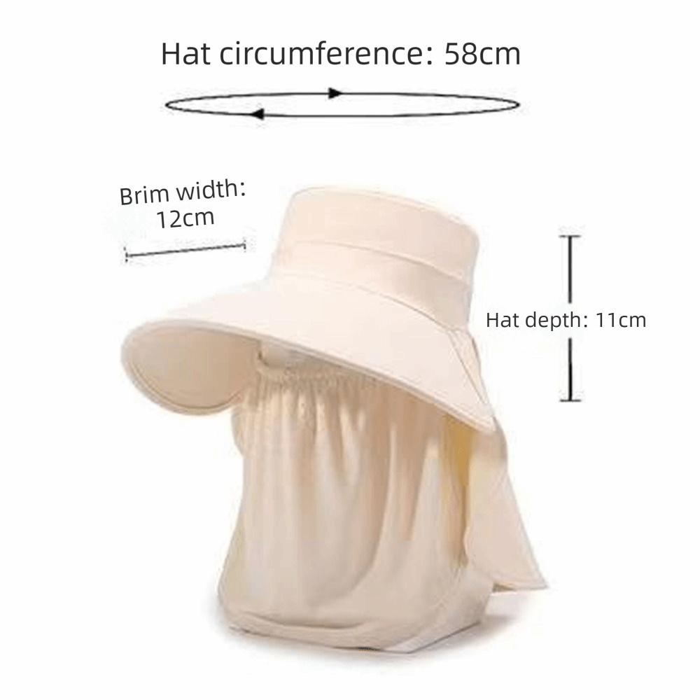 Foldable Shawl Fisherman Hat Wide Brim Anti UV Tea Picking Hat Neck Face Protection Breathable Ice Silk Sunscreen Hat for Women