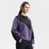 FILA Fitness Series Fashion Comfortable Casual Sports Color Block Loose Hoodie Women hoodies Purple A11W541212FPU