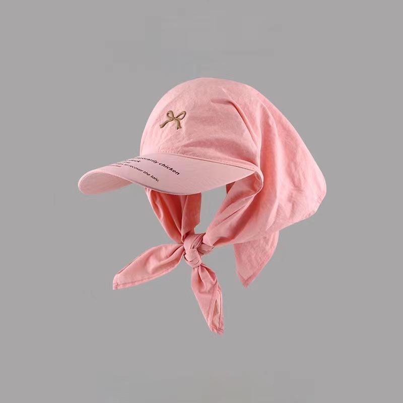 

Кепка от солнца, весенняя новинка, солнцезащитный козырек, универсальная бейсболка с широкими полями, маленькая модная повязка, быстросохнущая, платок, шляпа для детей розовый