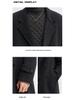 2025 Autumn/Winter Men's Double-Sided Wool Double-Breasted Trench Coat, Mid-Length with Lapel