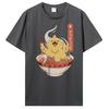 Lustiges Fettes Chocobo Ramen Final Fantasy T-Shirt Übergroß Baumwolle Kurzarm Benutzerdefiniertes T-Shirt Herren Hip Hop T-Shirt Tees Streetwear