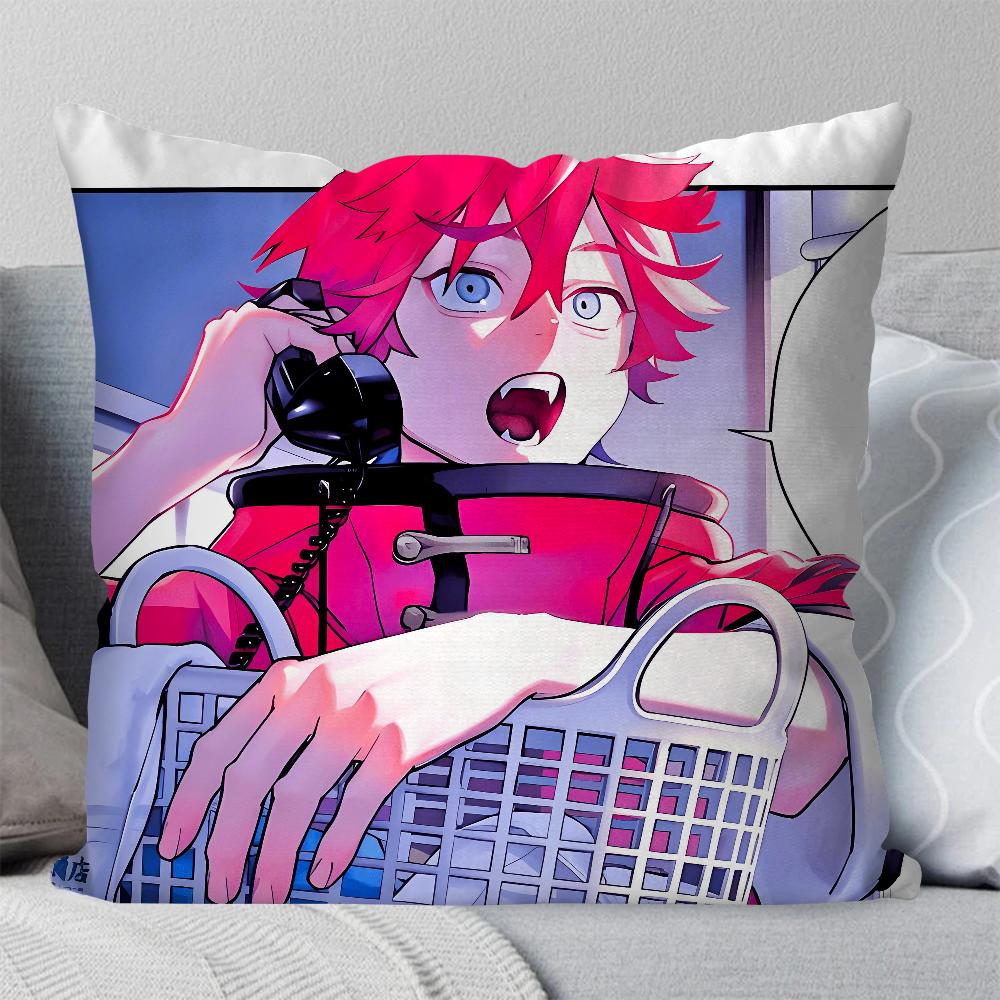 Manga G-Gokurakugai Pillow Case Square Pillow Bedroom Sofa Leisure Comfort Cushion Car Living Room Home Decoration 40X40