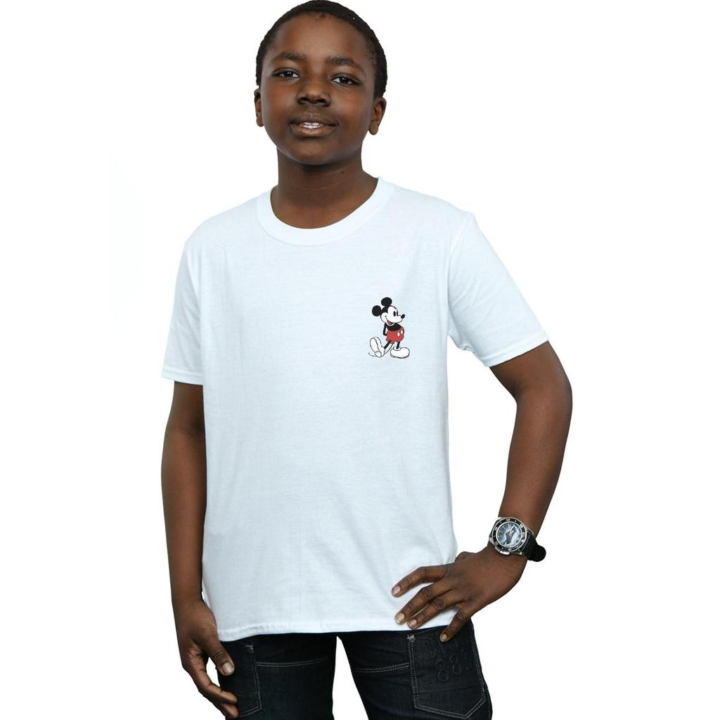Disney Boys Mickey Mouse Kickin Retro Chest T-Shirt