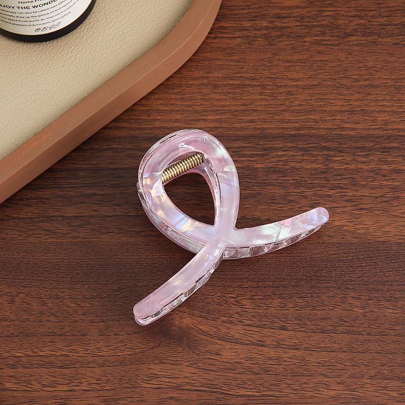 

Минималистская перламутровая заколка для волос в виде русалки: Элегантный конский хвост и зажим-акула радужный/фиолетовый