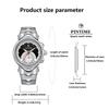 PINTIME Y2K Creative Retro Style Luxury Men's Waterproof Luminous Stainless Steel Watch Fashion Punk Date Quartz Watches