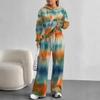 Vertigo European And American Autumn And Winter Casual Long-Sleeved Suit Women'S Hooded Sweater Trousers Two-Piece Set