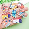 Colorful Enamel Cartoon Beach Charms for DIY Jewelry - Summer Travel Style, Set of 10