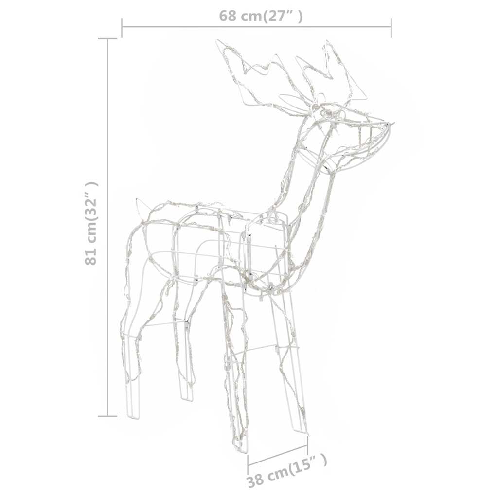 3 Piece LED Reindeer Set Christmas Decoration 229 LEDs