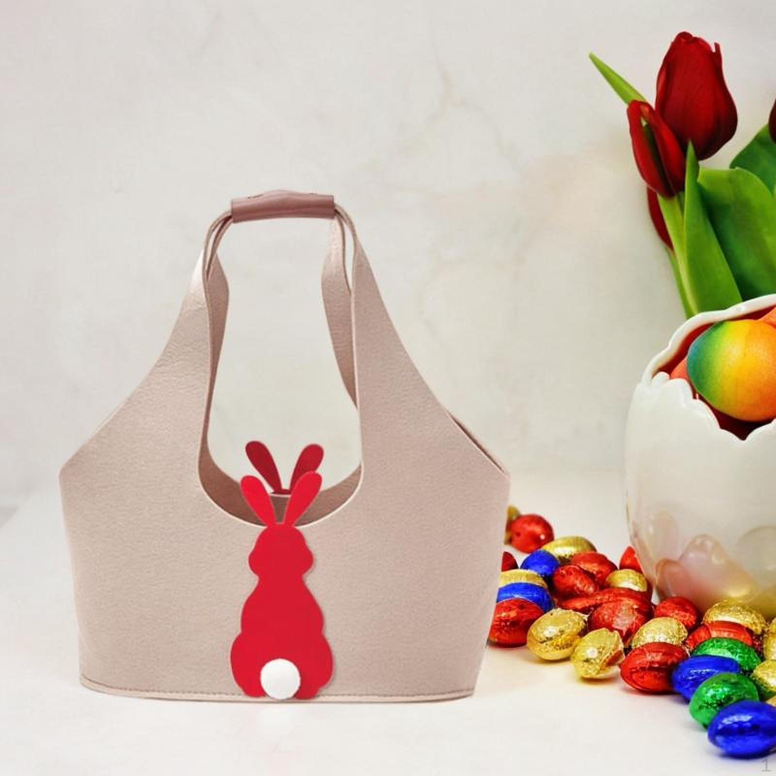 

Пасхальный кролик, фетровая сумка-тоут с ручкой, корзина, контейнер для праздничных принадлежностей хаки