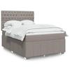 Vidaxl Letto Continentale Con Materasso, Taupe, Tessuto, 140X190 Cm