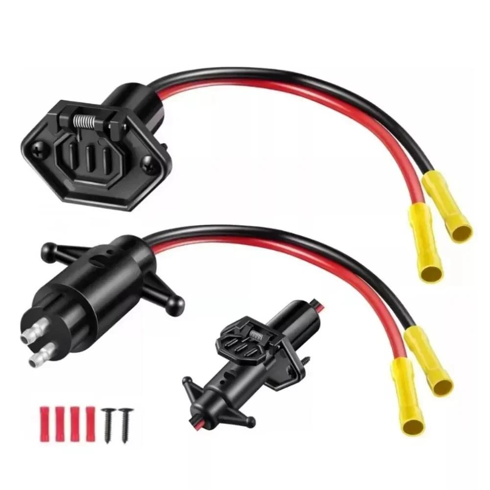 New Practical Receptacle Receptacle - 10AWG - 12V - Male Female Connector - Plug Receptacle Kit - Trolling Motor