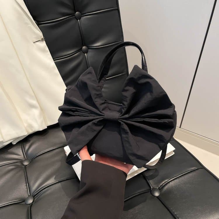 Bow niche design handbag women s shoulder bag