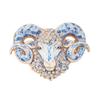 1Pcs Unisex Rhinestone Charming Year Of The Goat Zodiac Animal Party Brooch Pins Beautiful Goat Brooches For Women