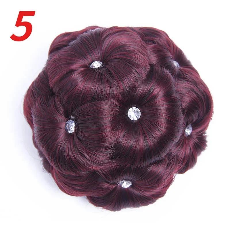 1 Pieza Pinza de Agarre de Nueve Flores Tachonada con Diamantes Set de Peluca con Peine de Inserción de Diamante Pinza de Garra Decoración para el Cabello