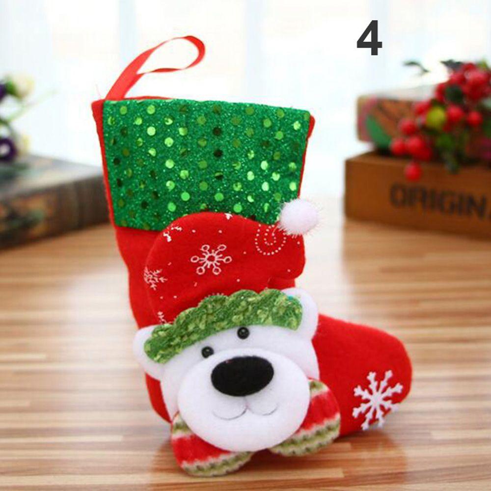 Lovely Hanging Socks New Year Decoration Candy Bag Christmas Ornament Xmas Tree Decor Stockings