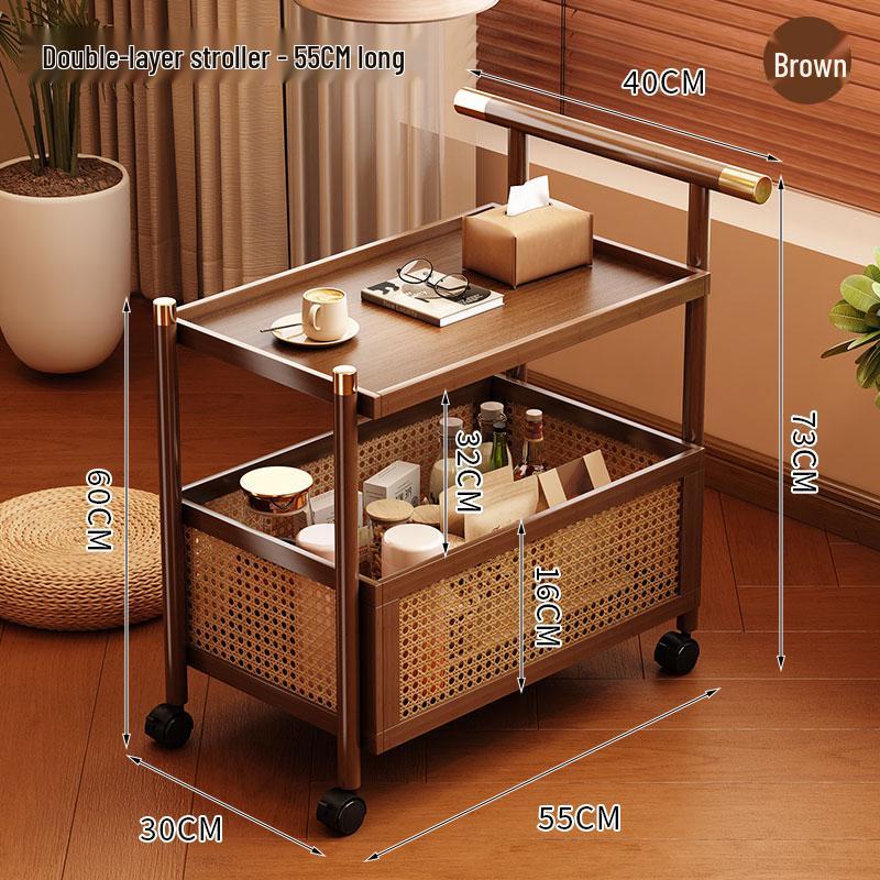 Pre-Owned Small Movable Snack Storage Trolley for Living Room or Restaurant