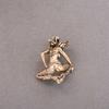 Figure di Ragazze Bellezza con Coda di Cavallo in Ottone Miniature Ornamenti da Scrivania Personaggi Metallici Retrò Modello Artigianato Decorazioni per la Casa Accessorio